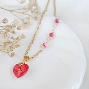 Collar Swarosvki Rojo