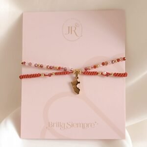 Pulsera Doble Peruana Bonita Borgoña