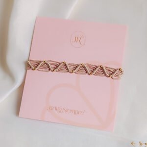Macramé - Latidos zig zag Beige