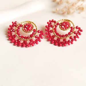Arete -Gitana Mini Rojo