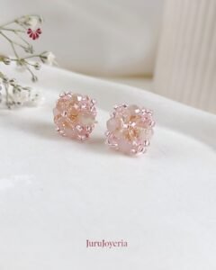 Aretes Mini - Flowers Esfera Nude