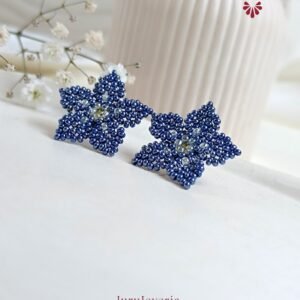 JuruJoyeria_20260317_173029_0002 Aretes Botoncitos - Flowers Vibrant Azul