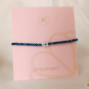 Pack 8 Pulseras Esenciales cristales - Ojo Turco Nácar