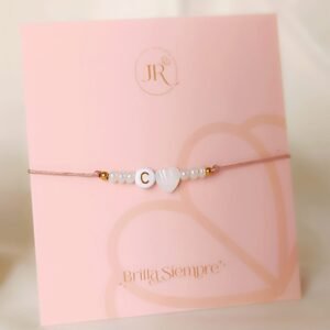 IMG_20260409_151109 Pulsera Pack 8 - Con ❤️Para - Inicial/Nácar Corazón